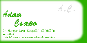 adam csapo business card